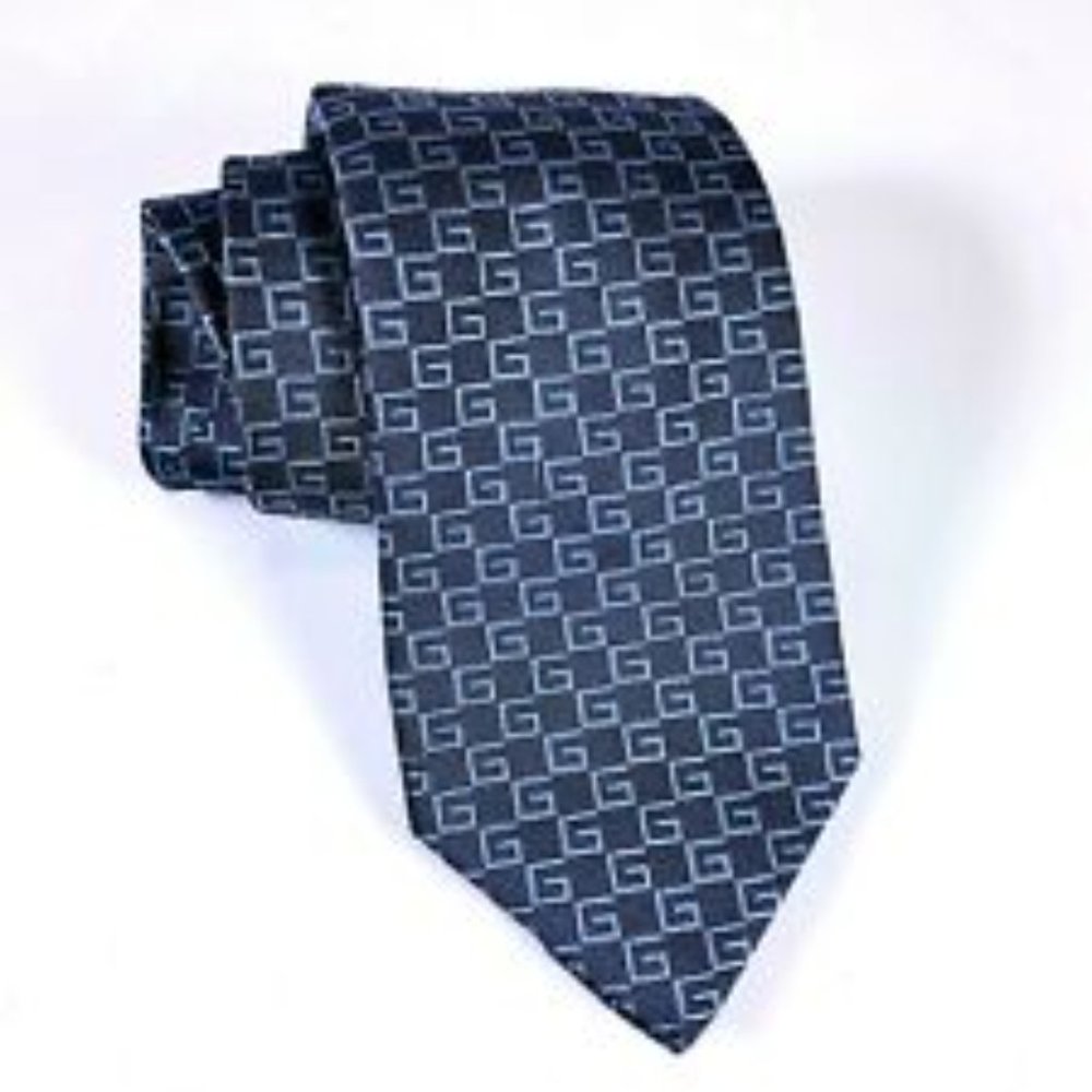 Gucci G Square Silk Tie in Sapphire Blue